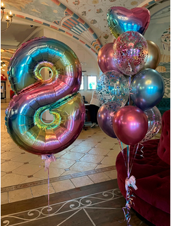 Набор шаров на 8 лет Радужный