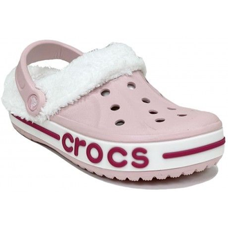 CROCS BAYABAND CLOG УТЕПЛЕННЫЕ РОЗОВЫЕ (МЕХ СНИМАЕТСЯ)