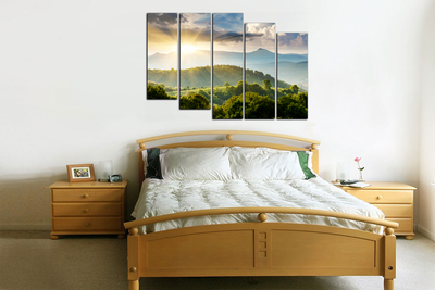 Модульная картина "Животворящие лучи солнца"