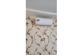 Установка кондиционеров в 2 этапа, закладка трассы