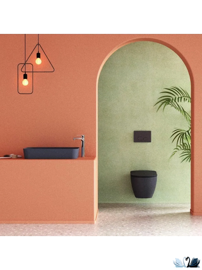 Раковина Creavit Ultra UL060-00BM00E-0000 Basalt Mat на столешницу серо-синего цвета, матовая