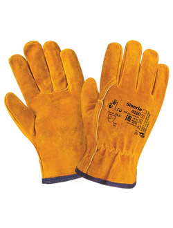 Перчатки цельноспилковые 2Hands (Siberia) 0220 спилок красн/желт. КРС