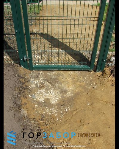 Распашные 3D ворота из сварных прутьев цинк+полимер