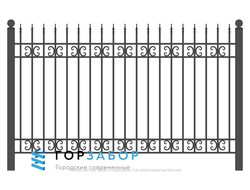 Секция забора с элементами ковки KSZ15-27 для дачи