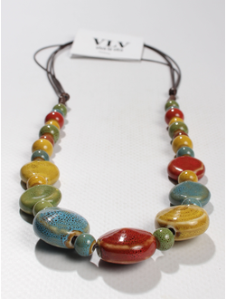 Колье "Керамические бусины 28"