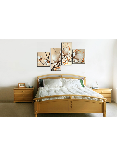 Модульная картина "Белые взрывы"