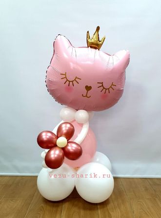 Фигура из шаров Кошечка Принцесса, 130см
