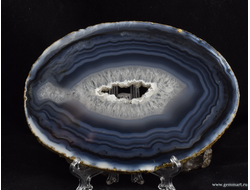 Агат - полированный спил - 146*104*5мм