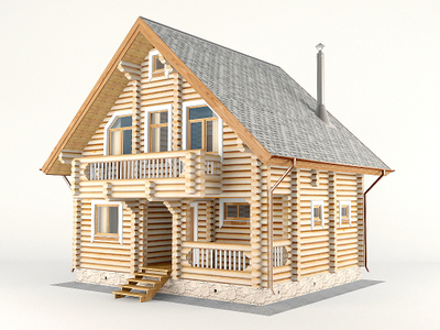 Двухэтажный гостевой дом-баня ДБ-12, площадь 123 м2