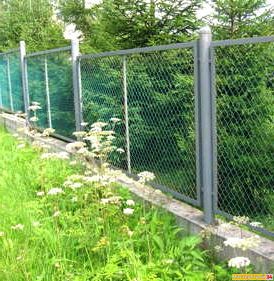 Забор из сетки рабицы "Люкс"