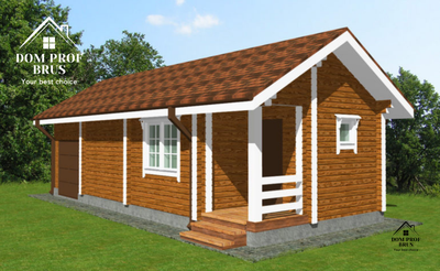 Баня из профилированного бруса "Комфортная" 32м2 8,5х5