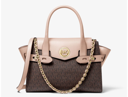 Сумка сэтчел Michael Kors Carmen Small коричнево-бежевая