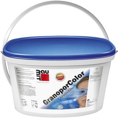 Краска фасадная полимерная BAUMIT GranoporColor Белая база 14 л/22,4 кг