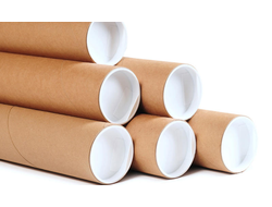 Картонный тубус с пластиковой крышкой (55×450 мм)