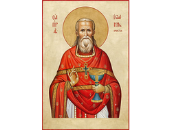Иоанн (Иван, Иоан) Кронштадтский, Святой Праведный, иерей. Рукописная икона.