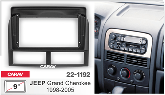 Переходная рамка CARAV 22-1192  JEEP Grand Cherokee 1998-2004 II (WJ)