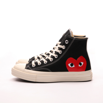 Кеды Converse Play Comme Des Garçons черные  высокие