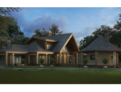 Гостиница из рубленного бревна "Дом охотника", 750 м2