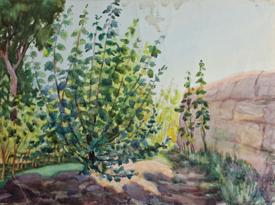 "Гроза" бумага гуашь Мелков А. С. 1944 год