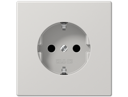 Розетка с заземлением, 16А, 250V, светло-серая Jung LS1520LG