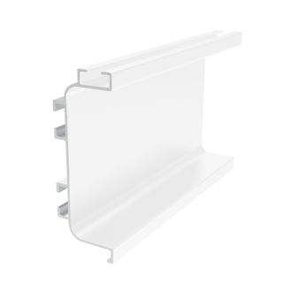 Профиль для кухонных баз С-образный COMBI, 3,0 метра, белый глянец