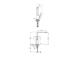 Смеситель для кухни, черный матовый, VitrA Root Square, A4275336EXP
