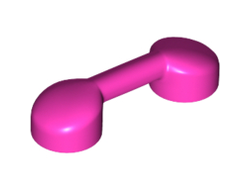 Bar 1 x 3 with 2 Stud Receptacles Radio Handle / Telephone Handset, Dark Pink (6190 / 4649736)