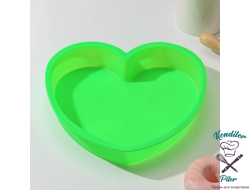 Форма для выпечки Доляна «Сердце», 24×23×4 см, цвет МИКС