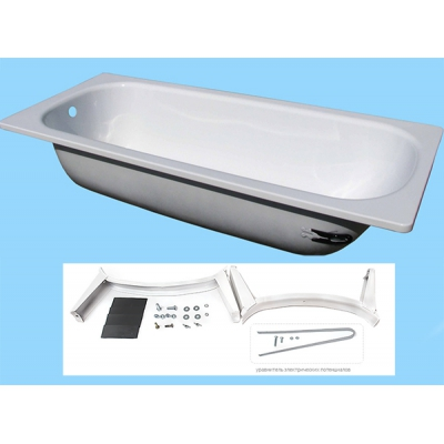 Ванна стальная White Wave Classic 150х70 с ножками