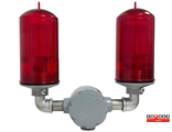 Сдвоенный светодиодный заградительный огонь 2хСДЗО-05-2>32кд, типа «В», 48V DC, IP65. Поликарбонат