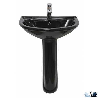 Раковина с пьедесталом Оскольская керамика Престиж 63 см, черный, для ванной