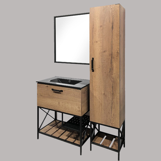 Зеркало "Бредфорд-75" черный профиль