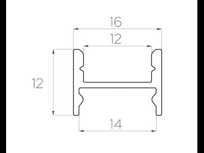 Алюминиевый профиль 4L-1216-S ANOD