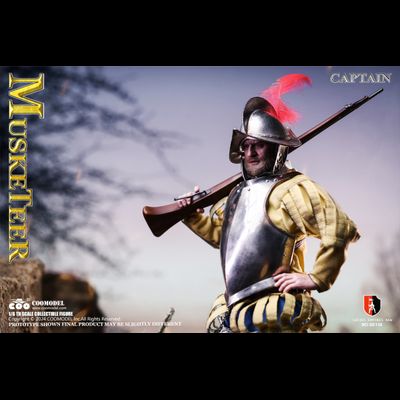 Испанский мушкетер-сержант (медно-никелевая версия) - КОЛЛЕКЦИОННАЯ ФИГУРКА 1/6 Series of Empires Spanish Conquistadors Nickel Silver Edition MUSKETEER SERGEANT (SE138) - COOMODEL