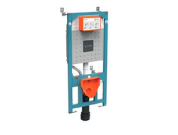 Комплект: Подвесной безободковый унитаз Vitra Integra Square, с тонким сиденьем с микролифтом, инсталяцией и панелью управления, 9856B003-7206