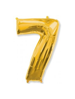 Шар фольга, размер макси, цифра семь