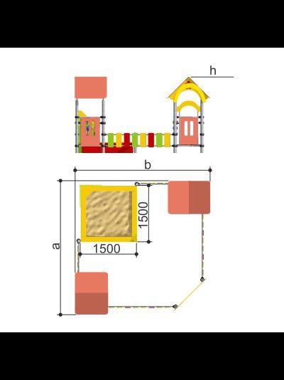 Песочный дворик для детской площадки Romana 109.05.00