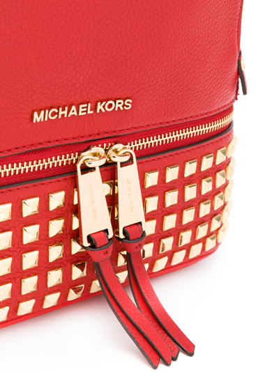 Рюкзак Michael Kors Rhea (красный с заклёпками)
