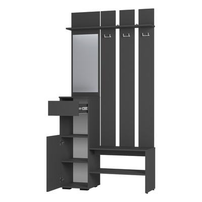 Прихожая Мия ПР-03 графит/графит 1000*2000* 376 мм