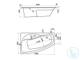 Ванна акриловая асимметричная &quot;Майорка XL&quot; 160х95 (левосторонняя/правосторонняя) белая (Увеличенной глубины)