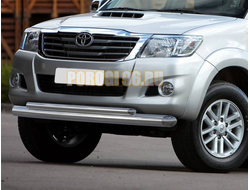 Защита переднего бампера d76/d42 двойная Toyota Hilux (Тойота хайлюкс)