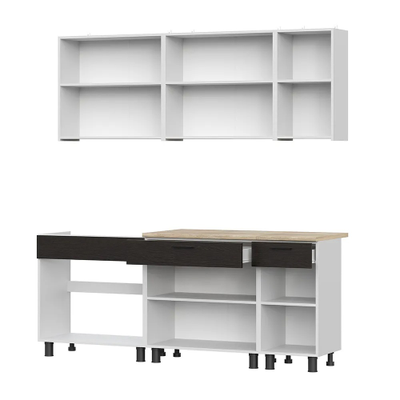 Кухонный гарнитур "КГ - 2(2000)" Белый / Дуб Сонома / Дуб Венге / Тростник (SV)