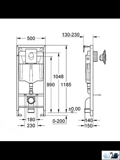 Инсталляция Grohe Rapid SL 38721001, в сборе с Skate Air хром