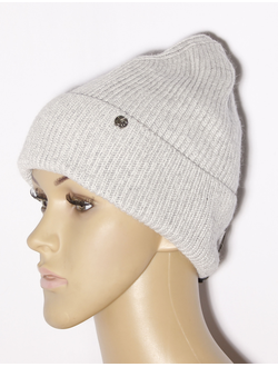 Екатеринбург. Шапка женская "Резинка ангора" 665  св.серый, ваниль