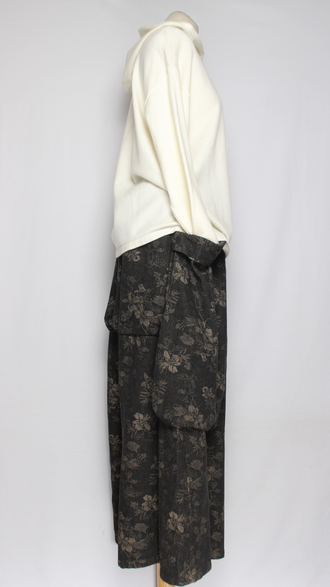 Джемпер ХЛОПОК "Капюшон мелкие пуговки" черный, белый  до р.50