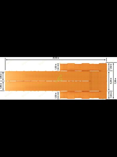 Зимняя горка IgraGrad Snow Fox, скат 18 м мод.1