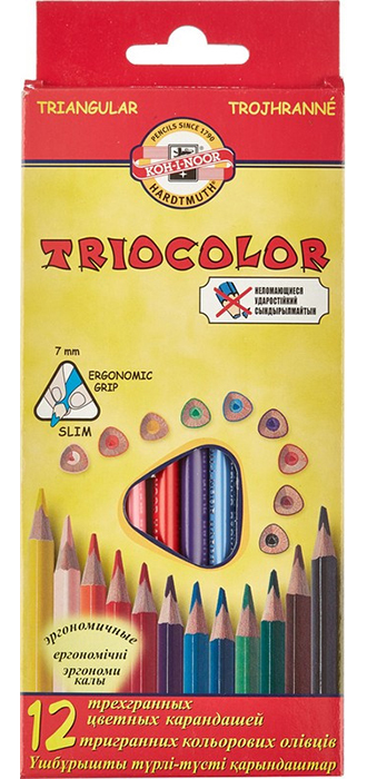 Набор цветных карандашей Koh-I-Noor Triocolor 3132/12 (12 цветов)