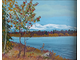 "Осень. Лесное озеро" картон масло Тимофеев В.В. 1990-е годы