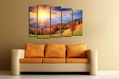 Модульная картина "Просторы лесов"