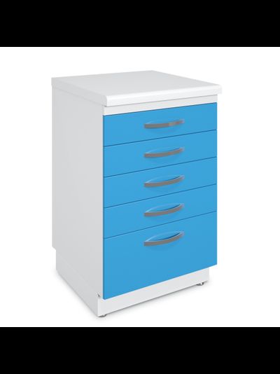 Тумба металлическая с ящиками на подиуме ТМЯ-5.0